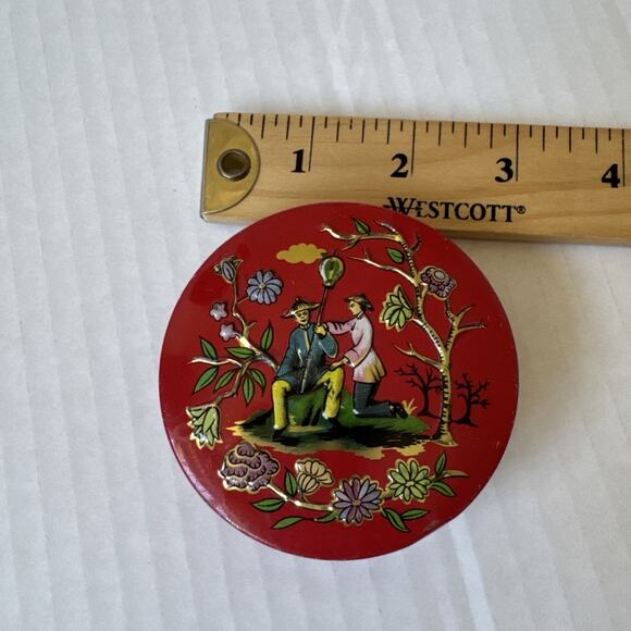 Vintage Baret Ware Miniature Container Tin Made In England Japanese Art Lorace - Picture 6 of 6